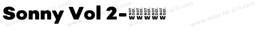 Sonny Vol 2字体转换